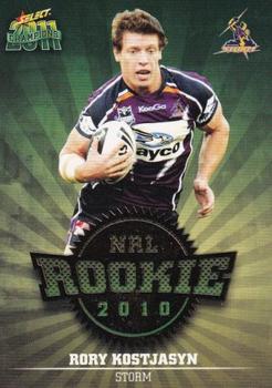 2011 NRL Champions - Rookie 2010 #R27 Rory Kostjasyn Front